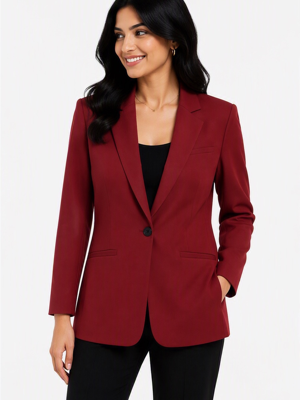 Women’s Tailored hot pink Single-Button Blazer